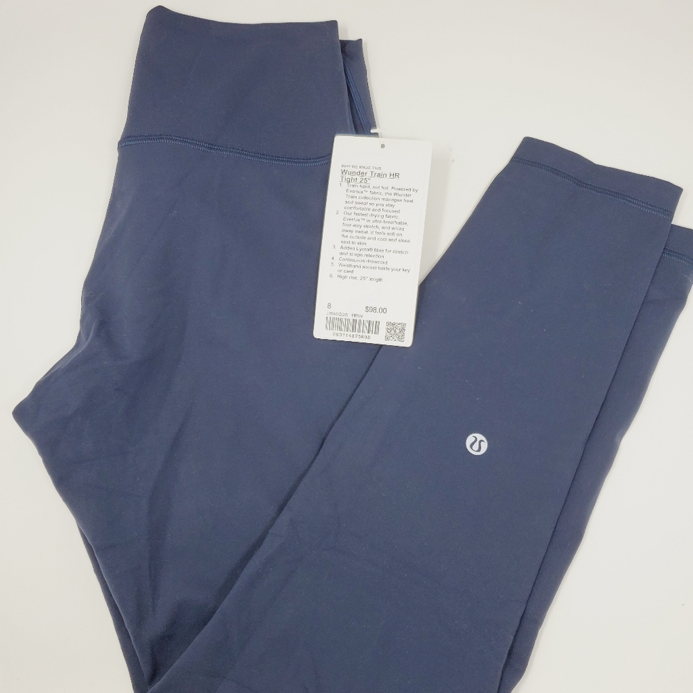 [ NWT ] Size 8 true navy blue Wunder train hr tight 25" leggings